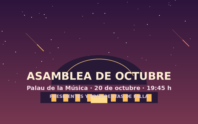 La Asamblea de presidentes y presidentas de falla se reúne hoy en el Palau de la Música