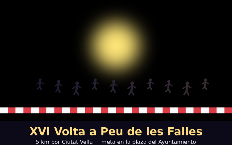 La XVI Volta a Peu de les Falles recorre hoy el centro: 1.500 corredores y meta en la plaza del Ayuntamiento