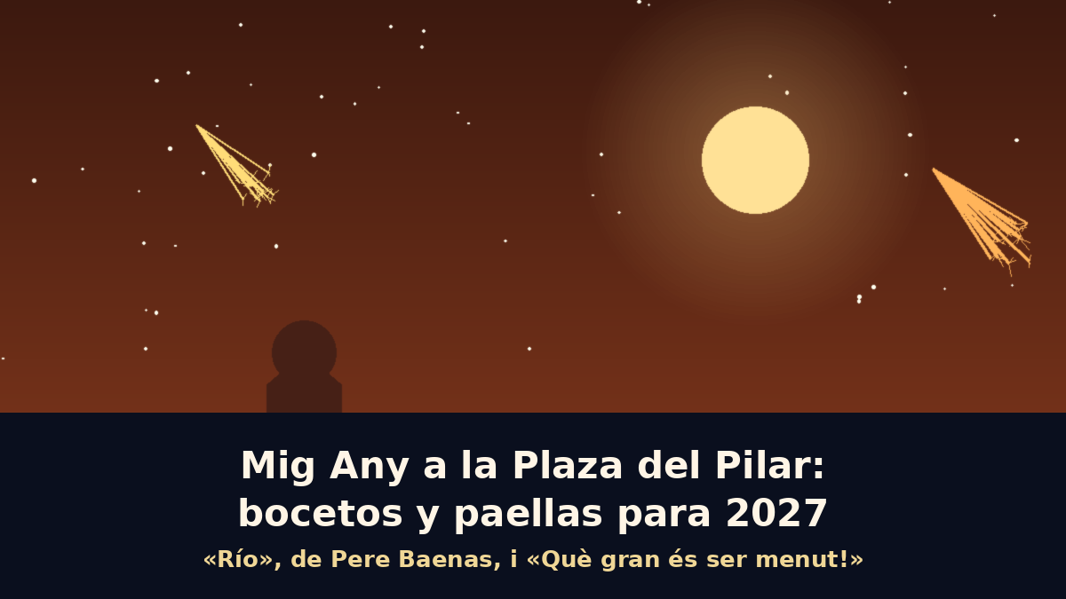 Falla Plaza del Pilar celebrates its Mig Any with the unveiling of the 2027 sketches