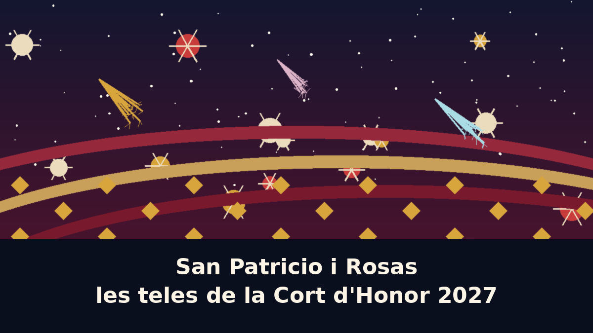 San Patricio and Rosas: the silks that will dress the Court of Honour of the 2027 Fallera Mayor